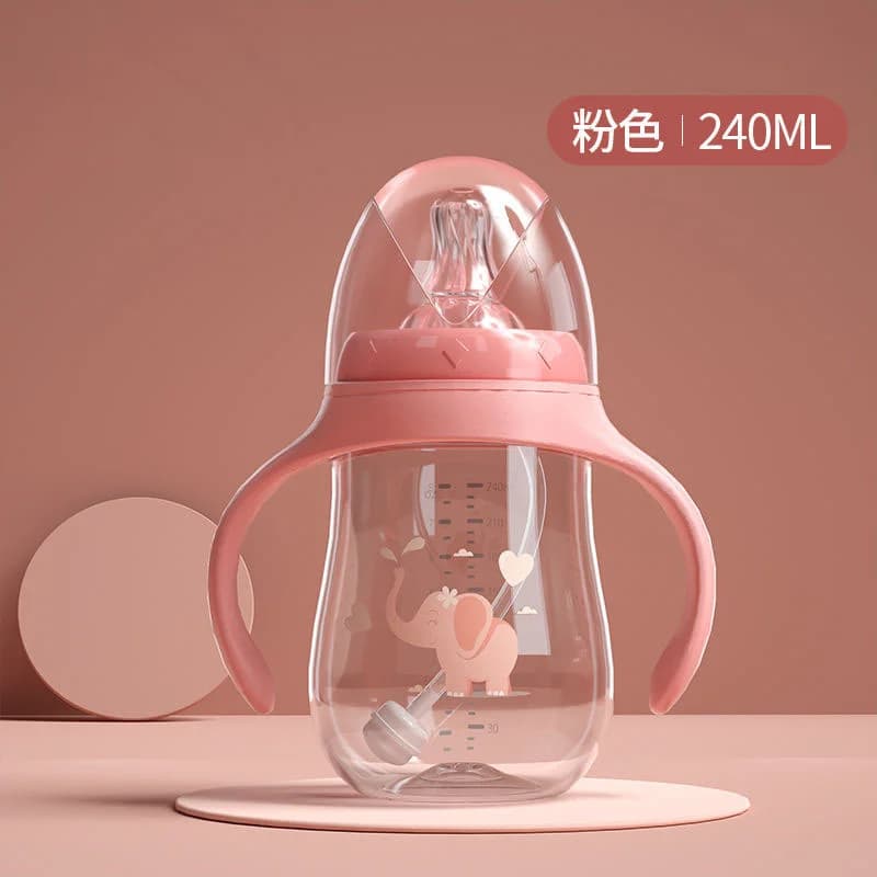 Gourde bébé - Biberon doux rose
