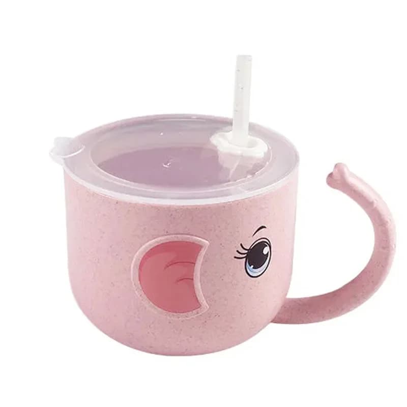 Gourde bébé - Éléphant doux rose